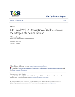 Life Lived Well: A Description of Wellness across the Lifespan of a