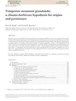 Temperate mountain grasslands: a