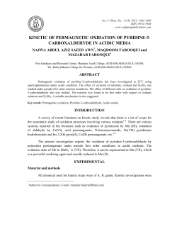 KINETIC OF PERMAGNETIC OXIDATION OF PYRIDINE