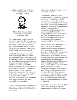 1956 - Lincoln-Thornton Debate - Illinois State Bar Association