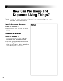 How Can We Group and Sequence Living Things?