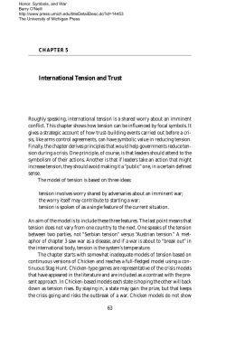 International Tension and Trust - The University of Michigan Press