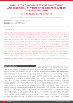 Ambulatory Blood Pressure Monitoring and Circadian Rhythm of