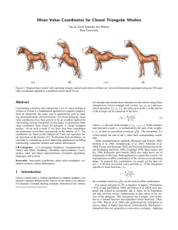 Mean Value Coordinates for Closed Triangular Meshes