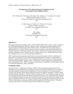 Development of NF3 Deposit Removal Technology for the