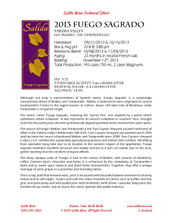 Fuego Sagrado Tech Sheet