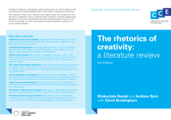 The rhetorics of creativity: a literature review
