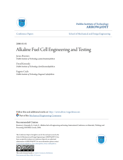 Alkaline Fuel Cell Engineering and Testing