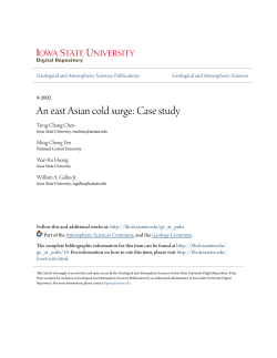 An east Asian cold surge: Case study