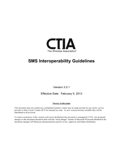 SMS Interoperability Guidelines