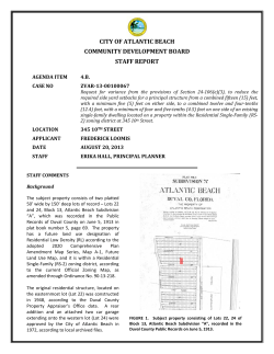 city of atlantic beach community development board staff report