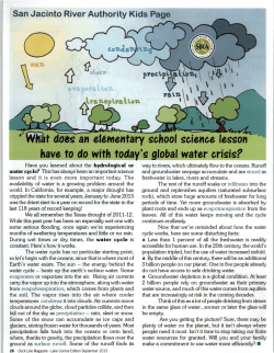 SJRA`s Kids Page What Does an Elementary School Science