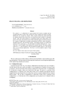 space filling and depletion