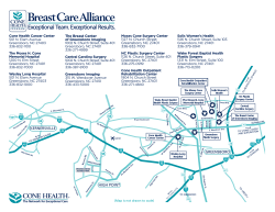 Cone Health Breast Care Alliance Map rev. 6.2.2016