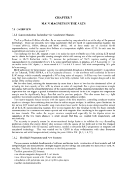 Main Magnets in the Arcs