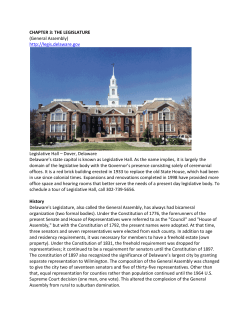 CHAPTER 3: THE LEGISLATURE (General Assembly) http://legis
