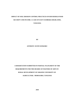 IMPACT OF SOIL EROSION CONTROL PRACTICES ON