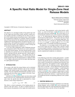 A Specific Heat Ratio Model for Single-Zone Heat Release