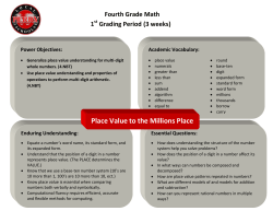 Place Value to the Millions Place
