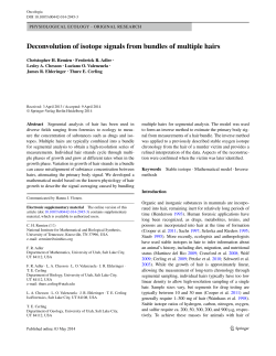 Deconvolution of isotope signals from bundles of multiple hairs
