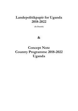 Landepolitikpapir for Uganda 2018-2022