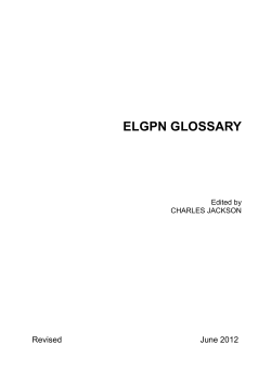 elgpn glossary