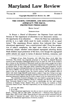 The Equal Protection Predicament - Duke Law Scholarship Repository