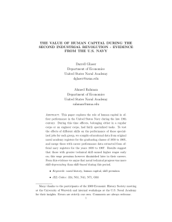 THE VALUE OF HUMAN CAPITAL DURING THE SECOND