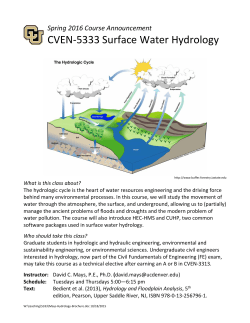 CVEN-5333 Surface Water Hydrology