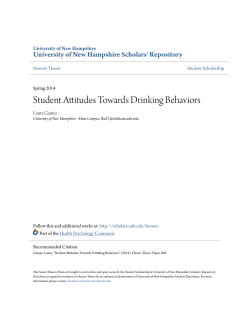 Student Attitudes Towards Drinking Behaviors