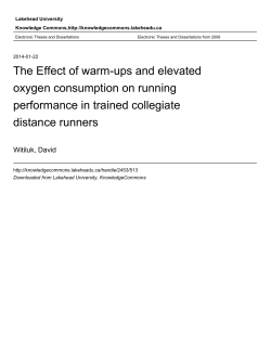 The Effect of warm-ups and elevated oxygen consumption on