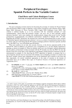 Peripheral Envelopes - Cascadilla Proceedings Project
