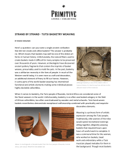 strand by strand - tutsi basketry weaving