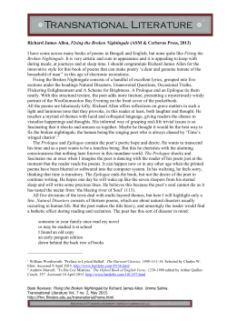 Richard James Allen, Fixing the Broken Nightingale (ASM