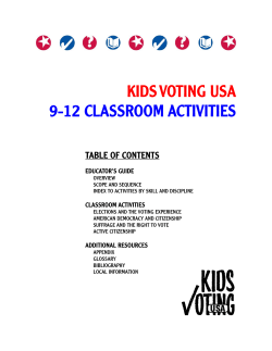 KIDS VOTING USA 9-12 CLASSROOM ACTIVITIES