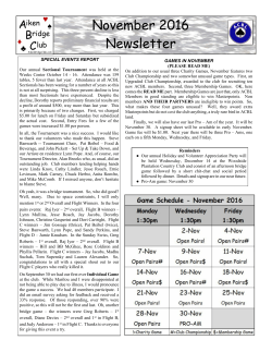 November 2016 - Aiken Bridge Club