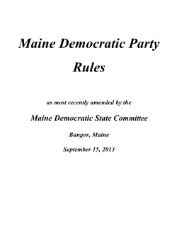 Maine Democratic Party Rules