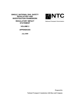 single, national rail safety regulatory and investigation framework