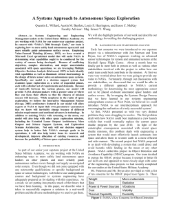 A Systems Approach to Autonomous Space Exploration