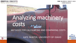 METHODS FOR CALCULATING AND COMPARING COSTS KATE