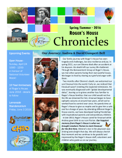 Spring-Summer 2016 Newsletter