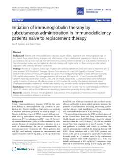 Initiation of immunoglobulin therapy by subcutaneous administration