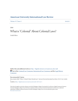 Colonial - Digital Commons @ American University Washington