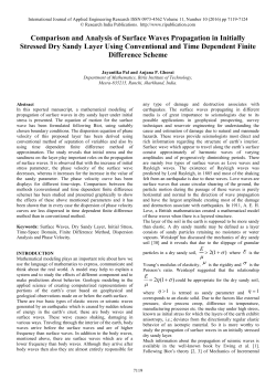 Comparison and Analysis of Surface Waves Propagation in Initially