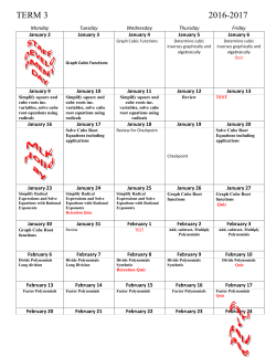 Algebra II Planning Calendar T3 16-17