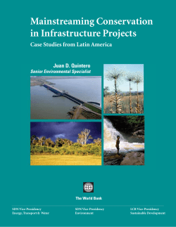 Mainstreaming Conservation in Infrastructure Projects