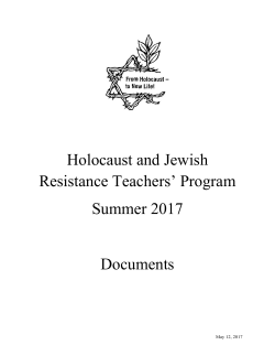 Star - Holocaust and Jewish Resistance Teachers Program