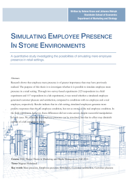 SIMULATING EMPLOYEE PRESENCE IN STORE ENVIRONMENTS