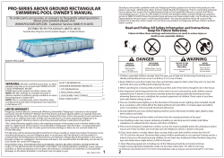 2013 Pro-Series Rectangular Pool Manual