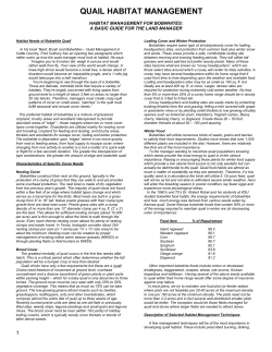 Quail Habitat Management - Quail and Upland Wildlife Federation
